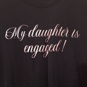 Bella & Canvas Womens Xlarge Black Gold Tshirt‎ Cotton Engaged Daughter